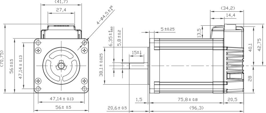 Dimensions drawing, 23L model