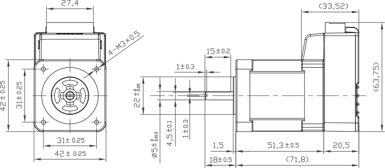 Dimensions drawing, 17L model